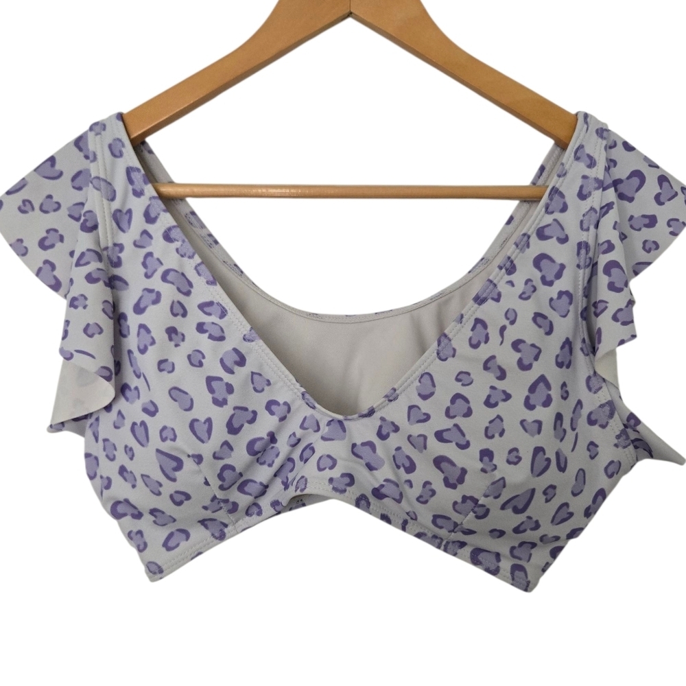 SHEIN Lavender Leopard Print Bikini Size Xl